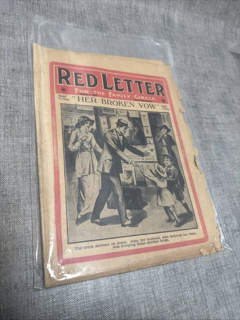 RED LETTER - For The Family Circle - August 8 1914 Magazine UK Comic £ ...
