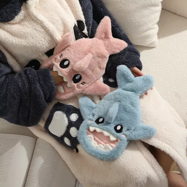 Portable Cute Plush Shark Hot Water Bottle Bag Stress Pain Relief Hand Warmer_wf