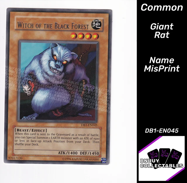 DB1-EN045 - GIANT Rat - Wrong Name Misprint - Light Play YuGiOh Card 95.00 - PicClick UK DB1-EN045 - GIANT Rat - Wrong Name Misprint - Light Play YuGiOh Card 95.00 - PicClick UK