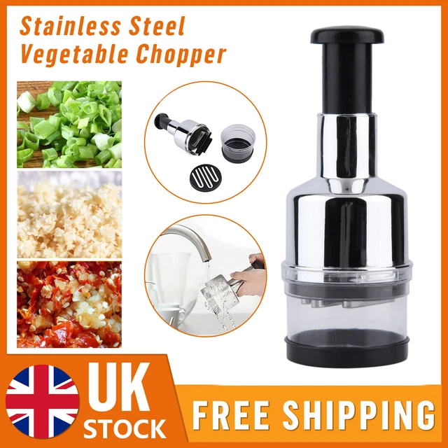MANUAL HAND PRESS Garlic Onion Vegetable Food Chopper Cutter Processor