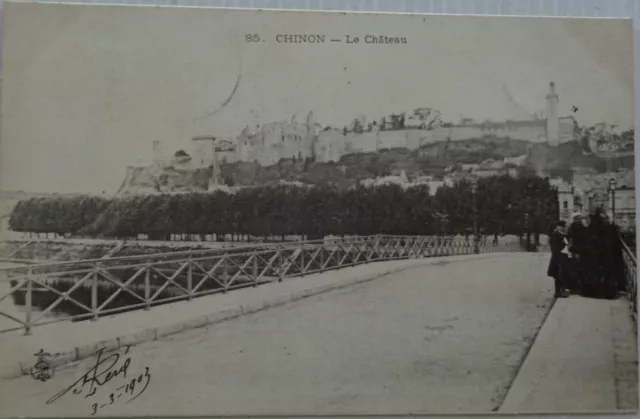 Chinon 37 CPA The Castle Good Condition 1903