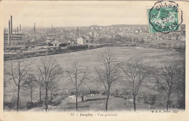 Carte postale ancienne NIEVRE IMPHY 13 vue générale timbrée
