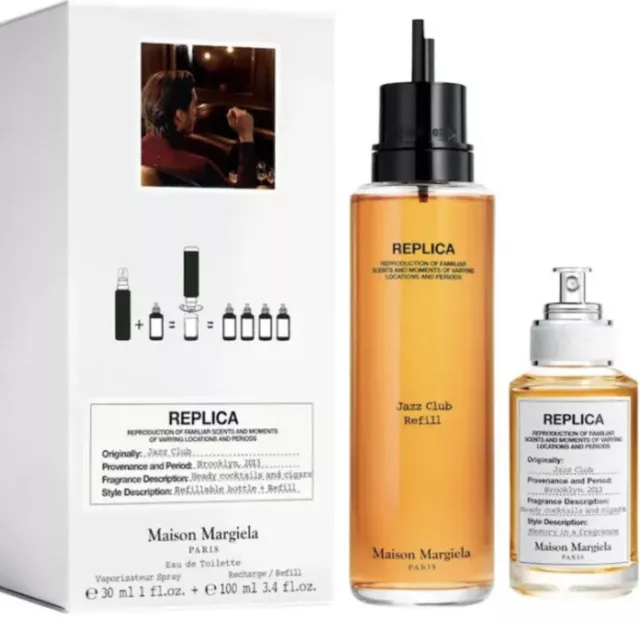 Replica Maison Margiela Jazz Club 2PC Refill Set Unisex edt 1.oz Spray+3.4oz NIB