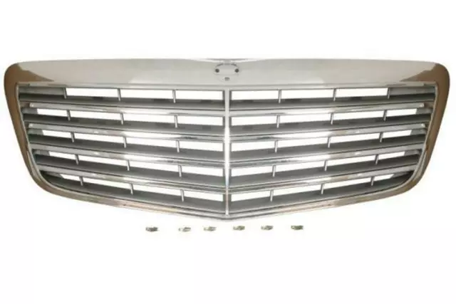 BLIC 5601-00-3528994P Kühlergrill Frontgrill Grau, Chrom