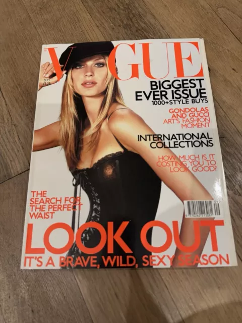 VOGUE MAGAZINE UK September 2001 Gisele Bundchen Cover Rare