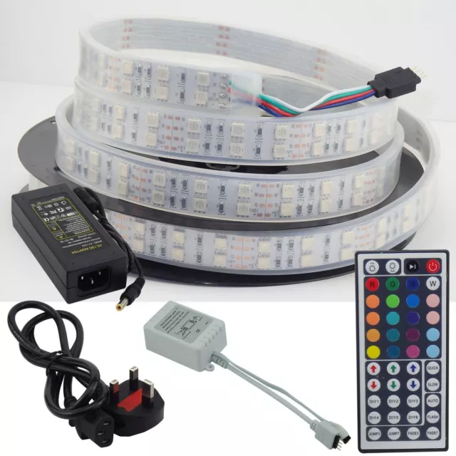 LED Streifen Licht 5M 5050 RGB 600 Farbwechselband Küche Schrank TV Beleuchtung