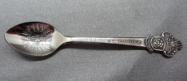 Vintage Rolex Bucherer of Switzerland St. Moritz Silver Plated Spoon
