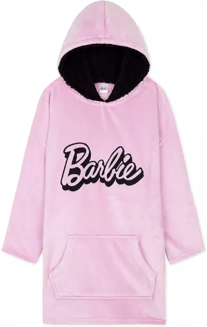 Barbie Fille Sweat À Capuche Sweatshirt Surdimensionné Couverture Polaire Rose