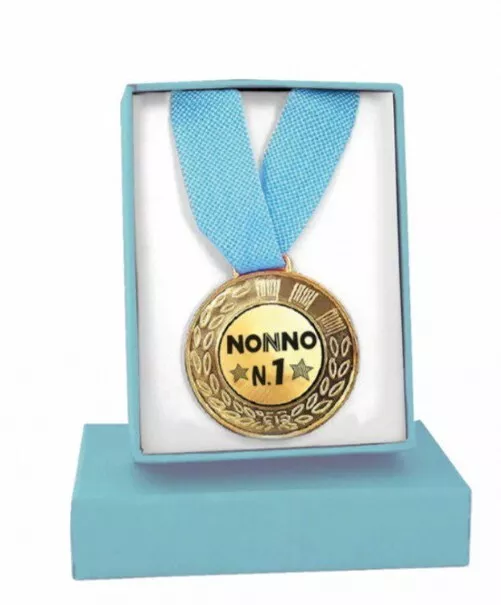 Medaglia Olimpica Miglior Nonno Del Mondo Con Scatola Regalo Festa Dei Nonni