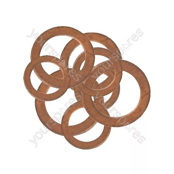 Wot-nots Copper Washers - Assorted Large - Pack Of 9