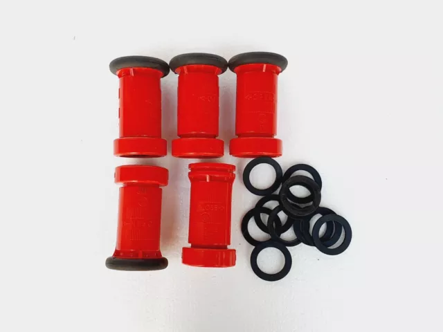 Lotto Di 5 Ufs 1575 Portatile Fuoco Manichetta Spray Ugelli, 1.5 " Rosso