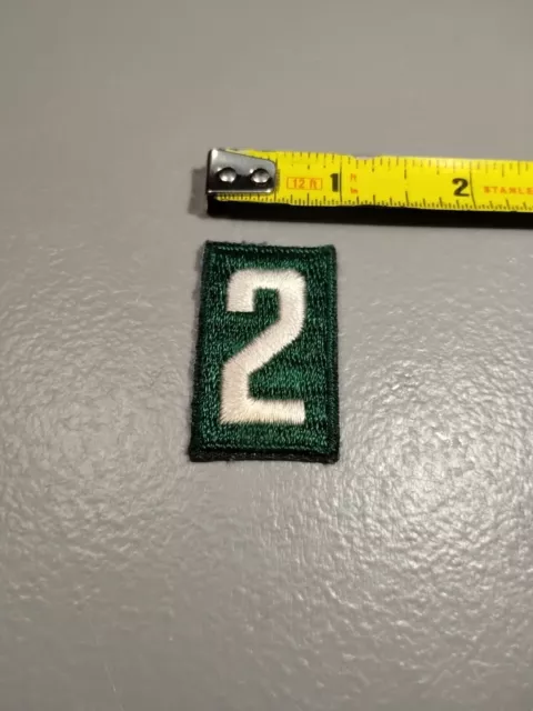 Boy Scouts of America BSA Green White Troop Number #2 Patch VG+ (A5)