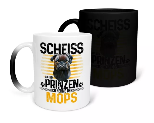 Farbwechseltasse Tasse Zaubertasse Fototasse Hund Hundemama Mops Pug Dog