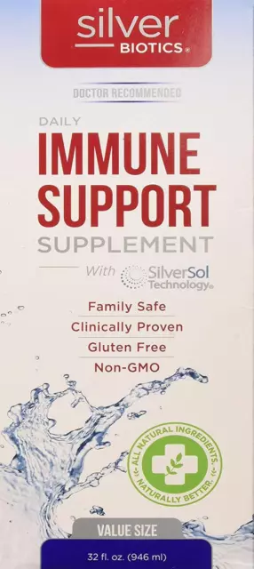 American Biotech Labs Silver Biotics Immune System Support  32 Fl Oz