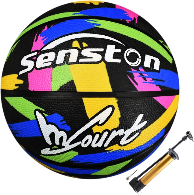 Senston Street Basketball Größe 7 mit Pumpe, Basketball Spiel Training Basketball