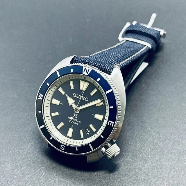 Seiko Automatic SRPG15K1 Prospex Land Tortoise 200M Blue Polyester Warranty