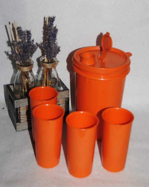 Pichet Tupperware orange, 1L - tempo fà