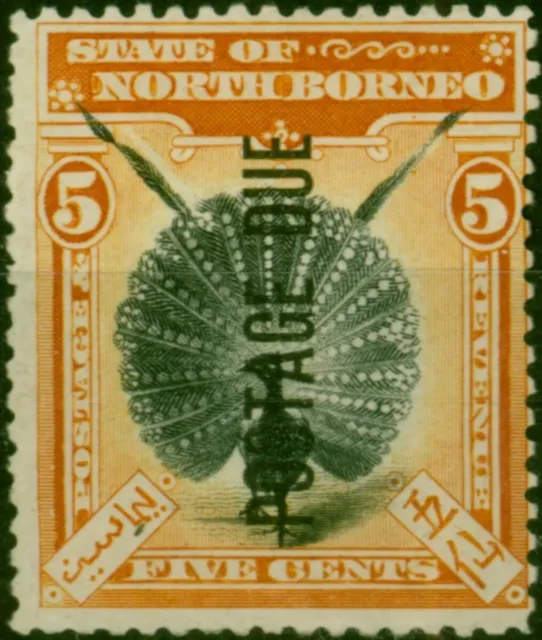 North Borneo 1899 5c Schwarz & Vermilion SGD17a P.13.5 Fein MM