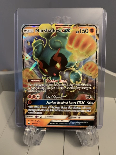 Marshadow GX - Burning Shadows - 80/147 - Half Art Ultra - Pokemon