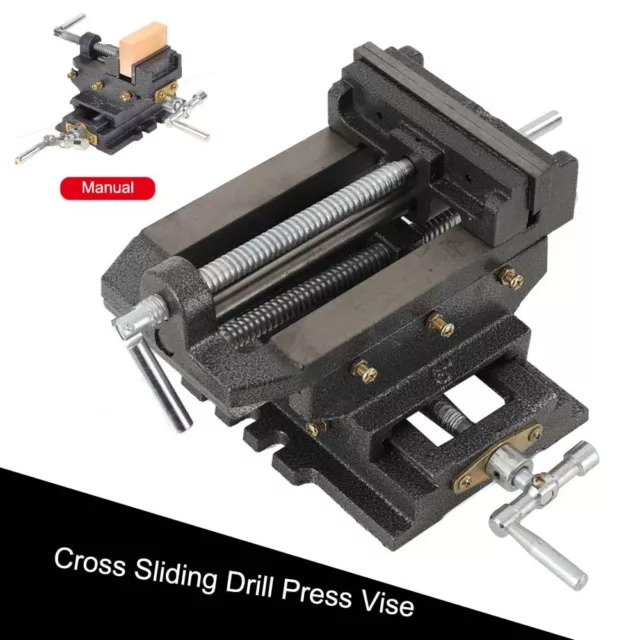 6" Cross Sliding Drill Press Vise Slide Vice Heavy Duty Machine Shop Grip Tools