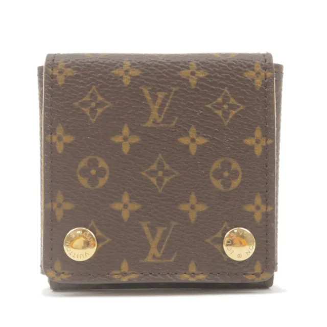 Auth Louis Vuitton Monogram Canvas Jewelry Case Accessory Case Used