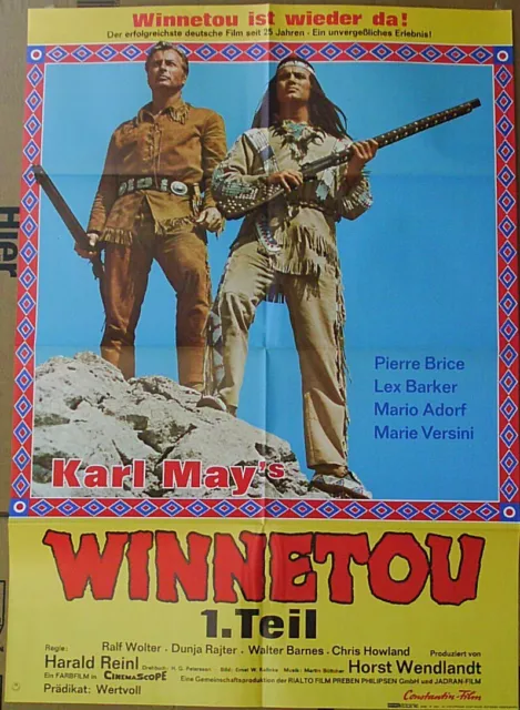 WINNETOU - KARL MAY - Lex Barker Original Kino Poster in DIN A1 Filmplakat 03/73