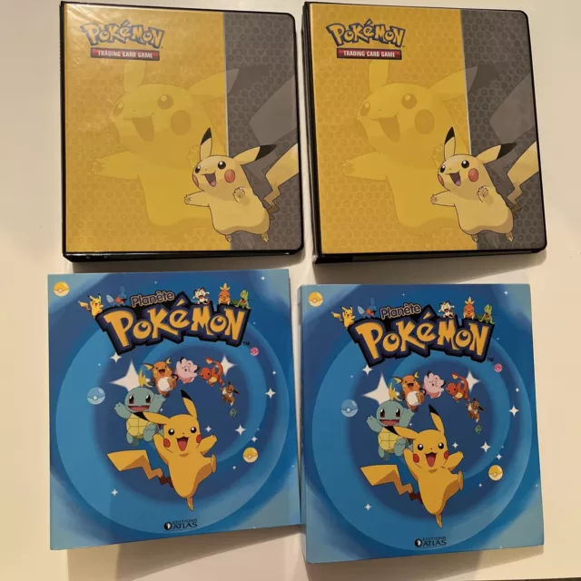 lot de 4 classeur pokemon plus 100 feuilles de rangement ultra pro et max prote