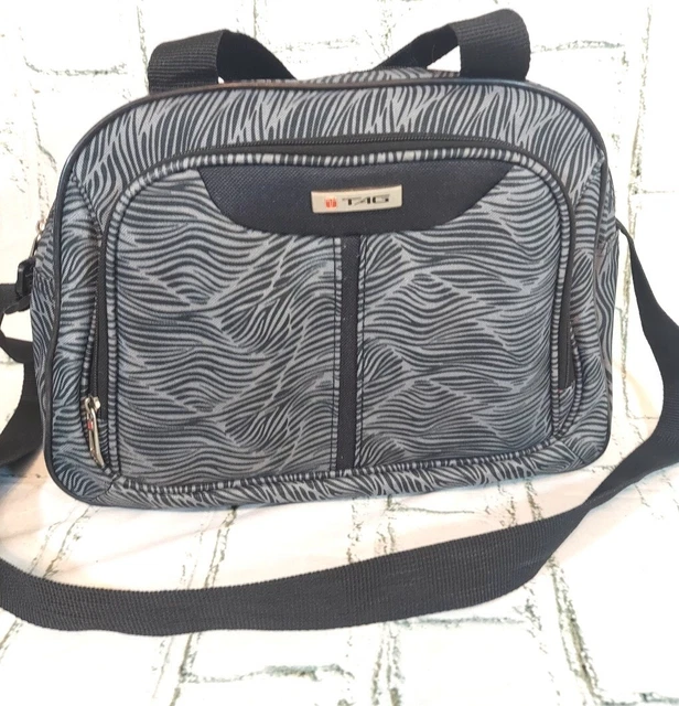 TAG HEUER Carry On Bag with Shoulder & Hand Strap Black & Gray 2 Compartments