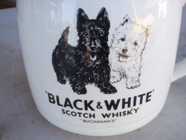 Vintage Buchanan's Black & White Scotch Whisky Jug Scottie & Westie Dogs