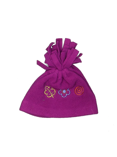 Lands' End Girls Purple Beanie Large kids
