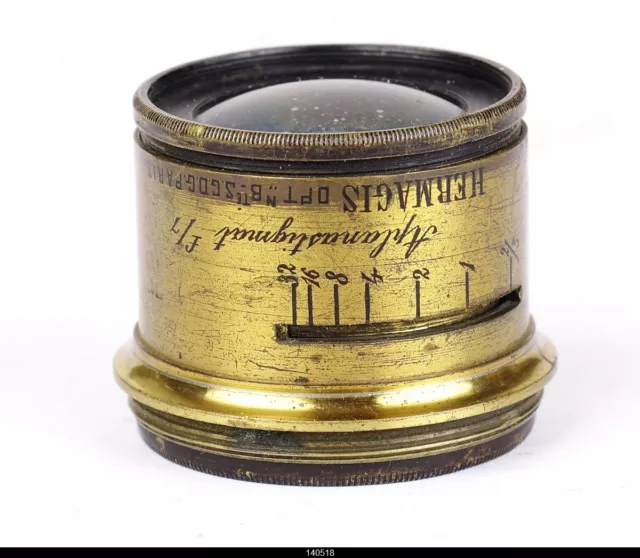 Lens Brass Hermagis Alpanastigmat F=7 210mm Lens Brass Hermagis Alpanastigmat F=7 210mm