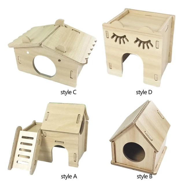 Hamsterhaus, Landschaftsbauzubehör, Holzspielzeug für Hamster, Mäuse,