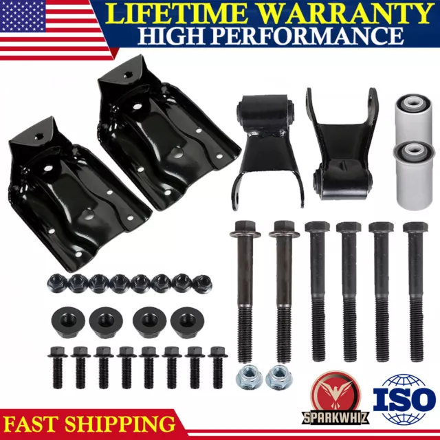 Rear Leaf Spring Hanger Bracket & Shackle Kit For Chevy Silverado GMC Sierra US