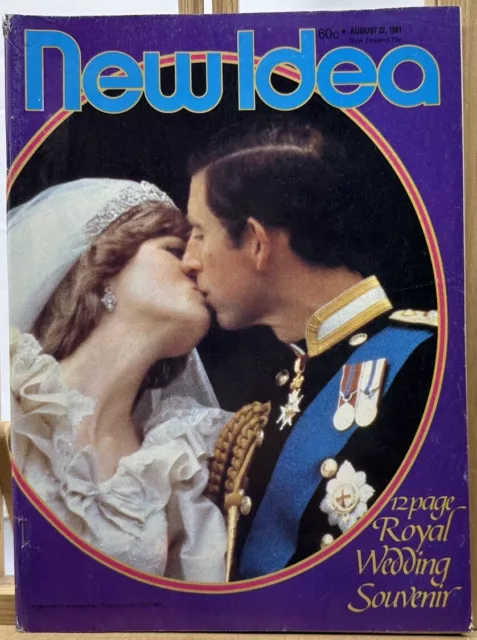 New Idea Magazine - 22nd August 1981 - Ok Condition Royal Wedding Special