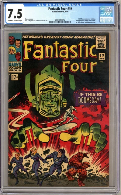 Fantastic Four #49 Cgc 7.5 Off-White To White Pages Marvel Comics 1966