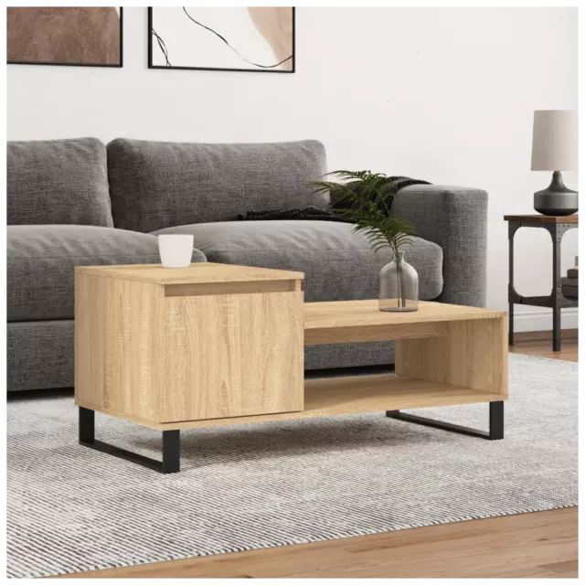 vidaXL Coffee Table Sonoma Oak 100x50x45 cm Engineered Wood