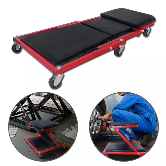 Tavola a rotelle lettino da officina lettino di montaggio officina auto tavolino di montaggio 2 in 1 150 kg