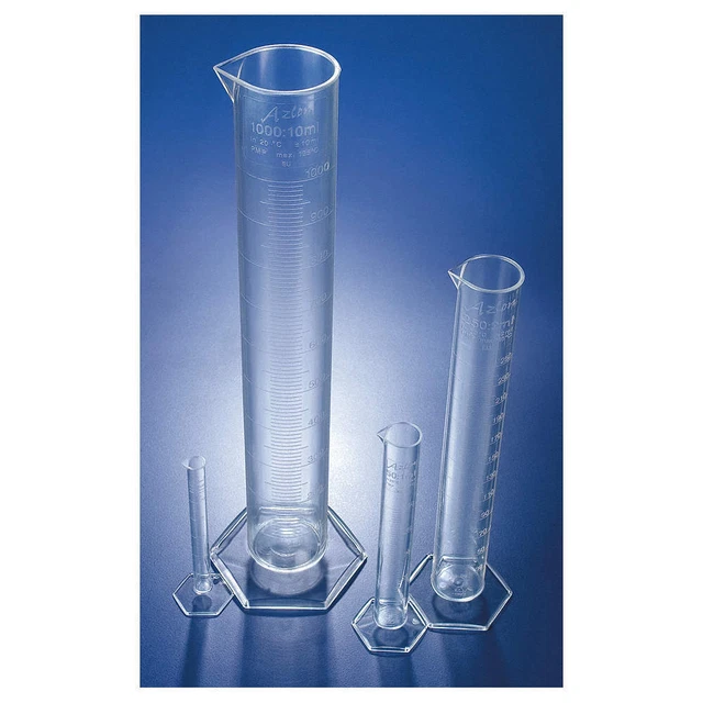 LAB SAFETY SUPPLY 9NNX3 Graduated Cylinder,1000mL,10mL Grads,PP