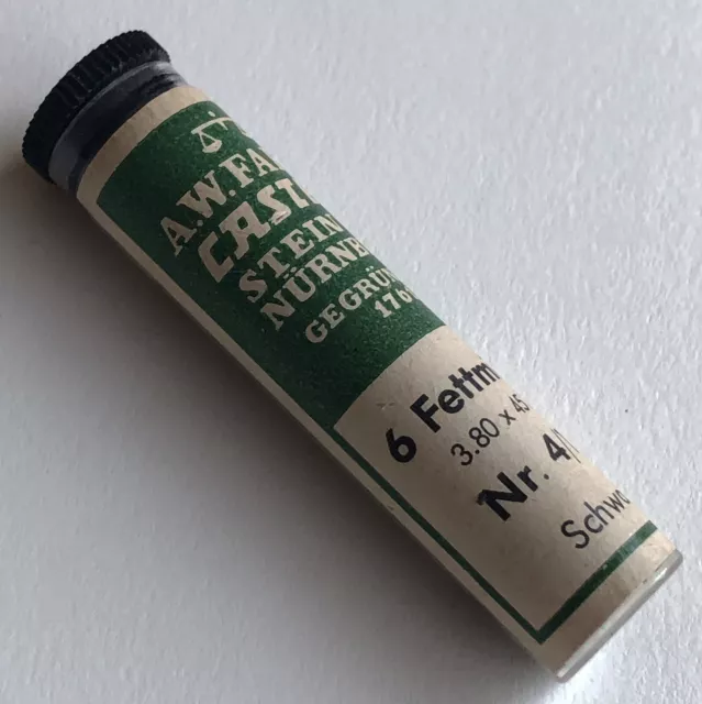 Vintage A. W. Faber Castell NOS 6pk Tube 3.8mm Mechanical Pencil Lead 1-3/4"