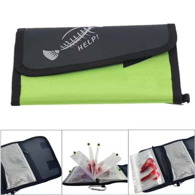 SOFT BAIT BINDER Bag Fishing Lure Storage Wallet Tackle Box For Worms&Jigs  $28.12 - PicClick AU