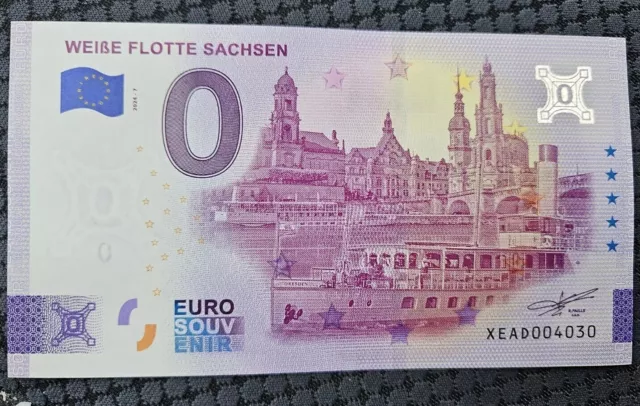 0 Euro Schein Weiße Flotte Sachsen