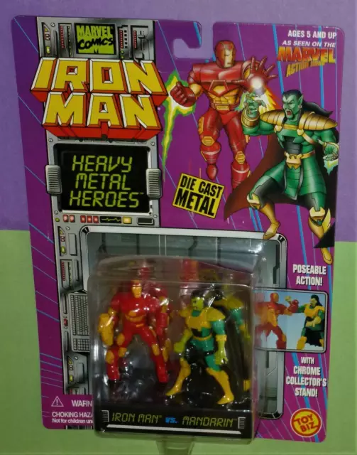 1994 IRON MAN 3 vs MANDARIN heavy metal heroes Marvel animated series Toy Biz