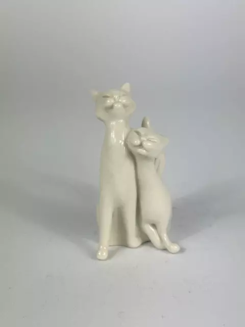 Vintage Porzellanfigur Katzenpaar Katzen Schmusen Figur Skulptur 101 Retro Alt