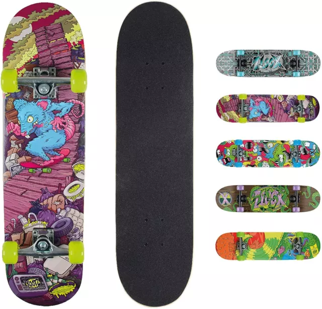 Xootz double kick Skateboard Tentacles, Skull, Industrial, Chomper and Rat Ramp
