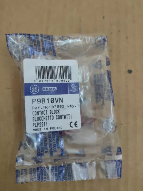 Lot of 5pcs 187002 GE P9B10VN , 1 Normally Open Auxiliary Contact FREE DHL EX...