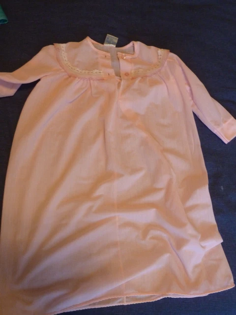 Stivali Nylon GIrls 18 mth Camicia da Notte Nuovi Senza Etichette Rosa Ruffle anni 70 60 Made In Britain
