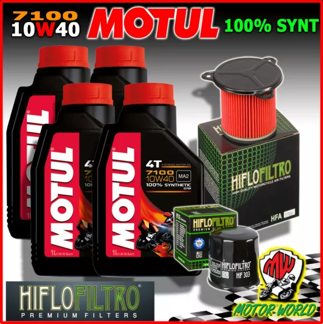 Set Entretien Huile MOTUL 7100 10W40 + Filtres Honda XL 600 V Transalp 1987 1988