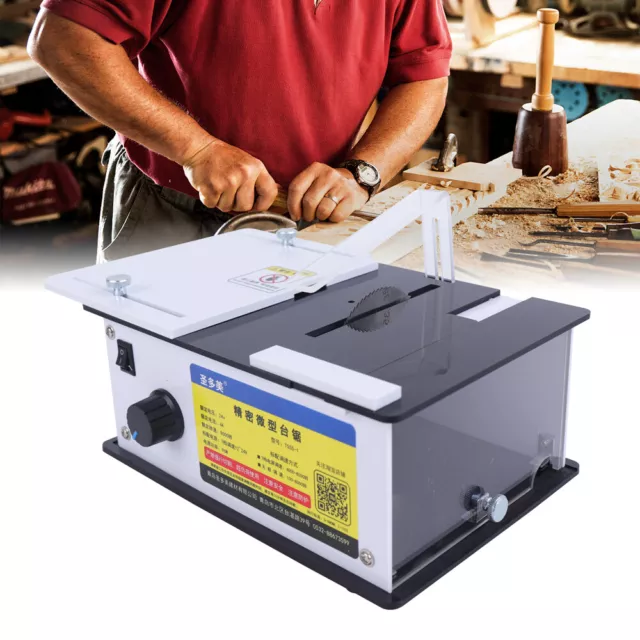 8000rpm 110V Mini Table Saw Handmade DIY Woodworking Bench Lathe Cutting Machine
