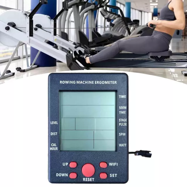 Water Resistance Rowing Machine Counter Easy to Use Workout Heart Rate Detection