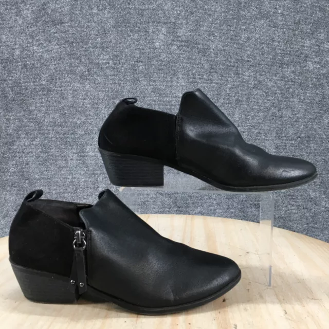 DR SCHOLLS TRUE Comfort Breeanna Black Wedge Heel Bootie Boots